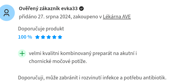 blokurima uro+ zkušenost